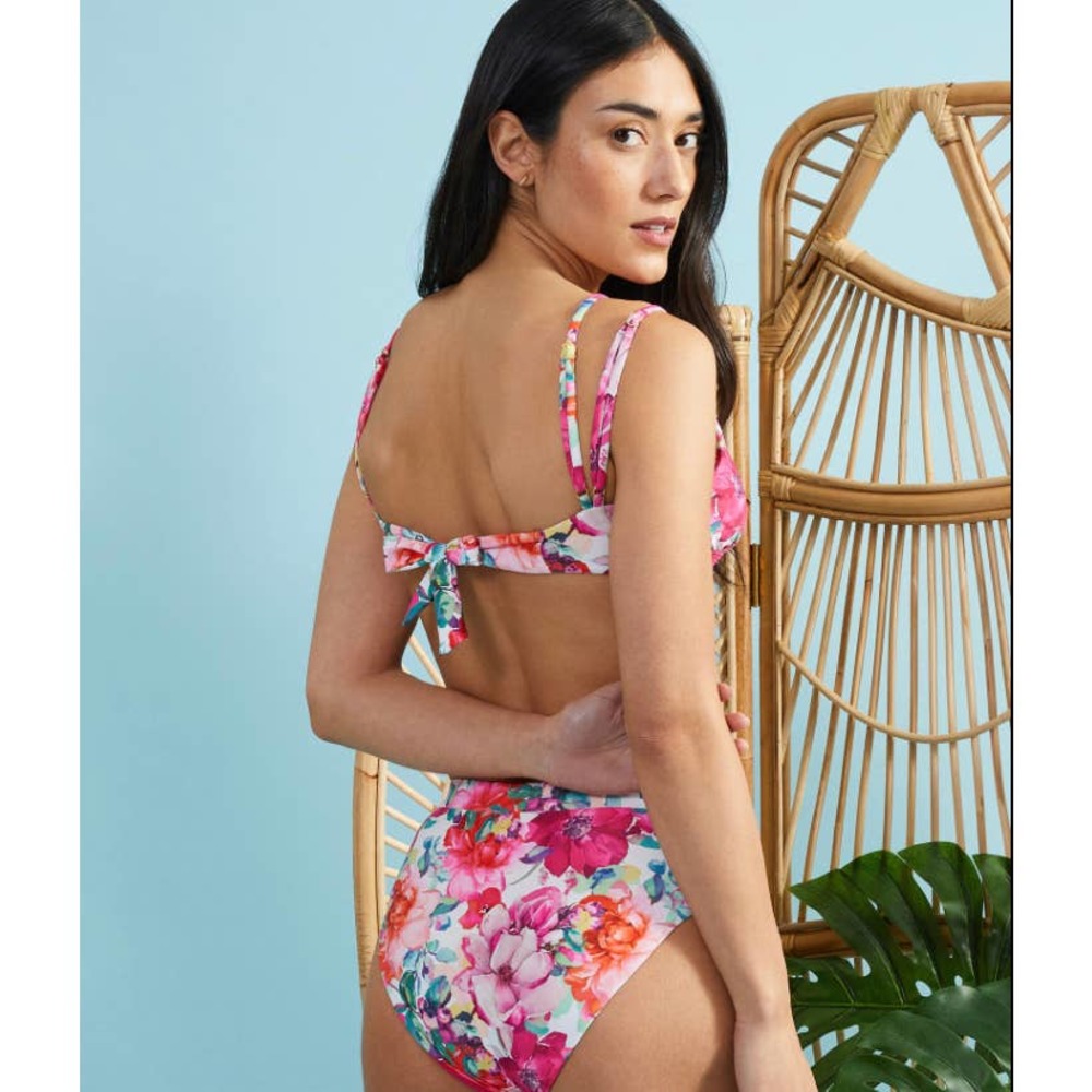 Coastline Floral Swim Top
